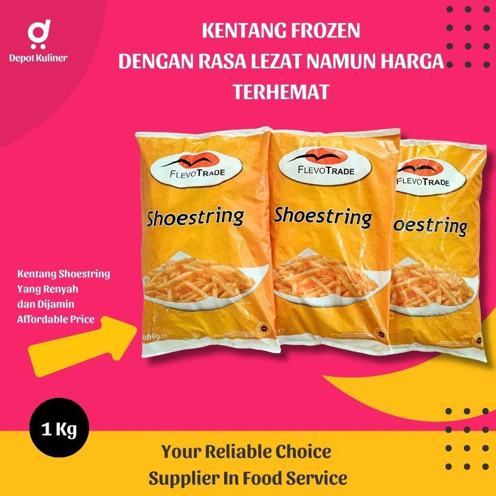 

Flevo Trade Kentang Frozen 1 Kg Bentuk Shoestring - Kentang Goreng Beku
