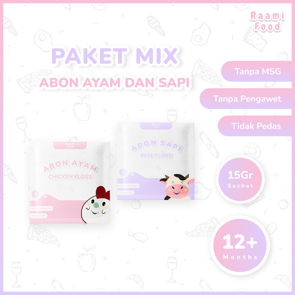 

Raami Food Abon Sapi Anak Premium Penambah Nafsu Makan Tanpa MSG Tanpa Pengawet - Sachet Mix 2 Pcs