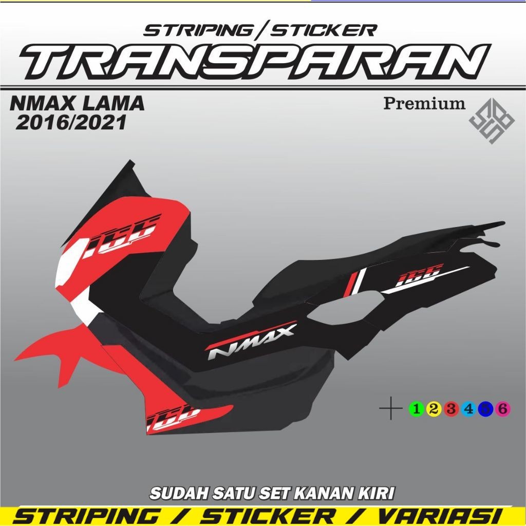 Sticker Transparan Striping Nmax Terbaru Vietnam Racing Style Livery Warna Kombinasi TERLARIS