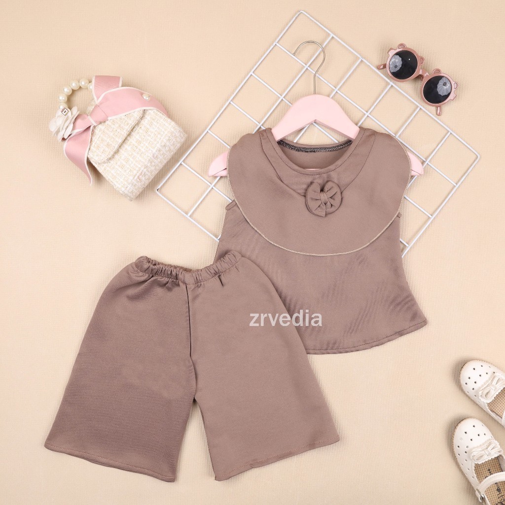 (POLOS) Setelan Intana Anak uk 1-4 Tahun / Setelan Kulot Dress Anak Perempuan Baju Atasan Bawahan Ce