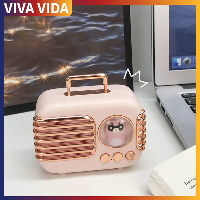 Speaker Bluetooth 5.3 Mini Animal Speaker Stereo Retro Outdoor Portable Wireless Speaker (dapat Dihu