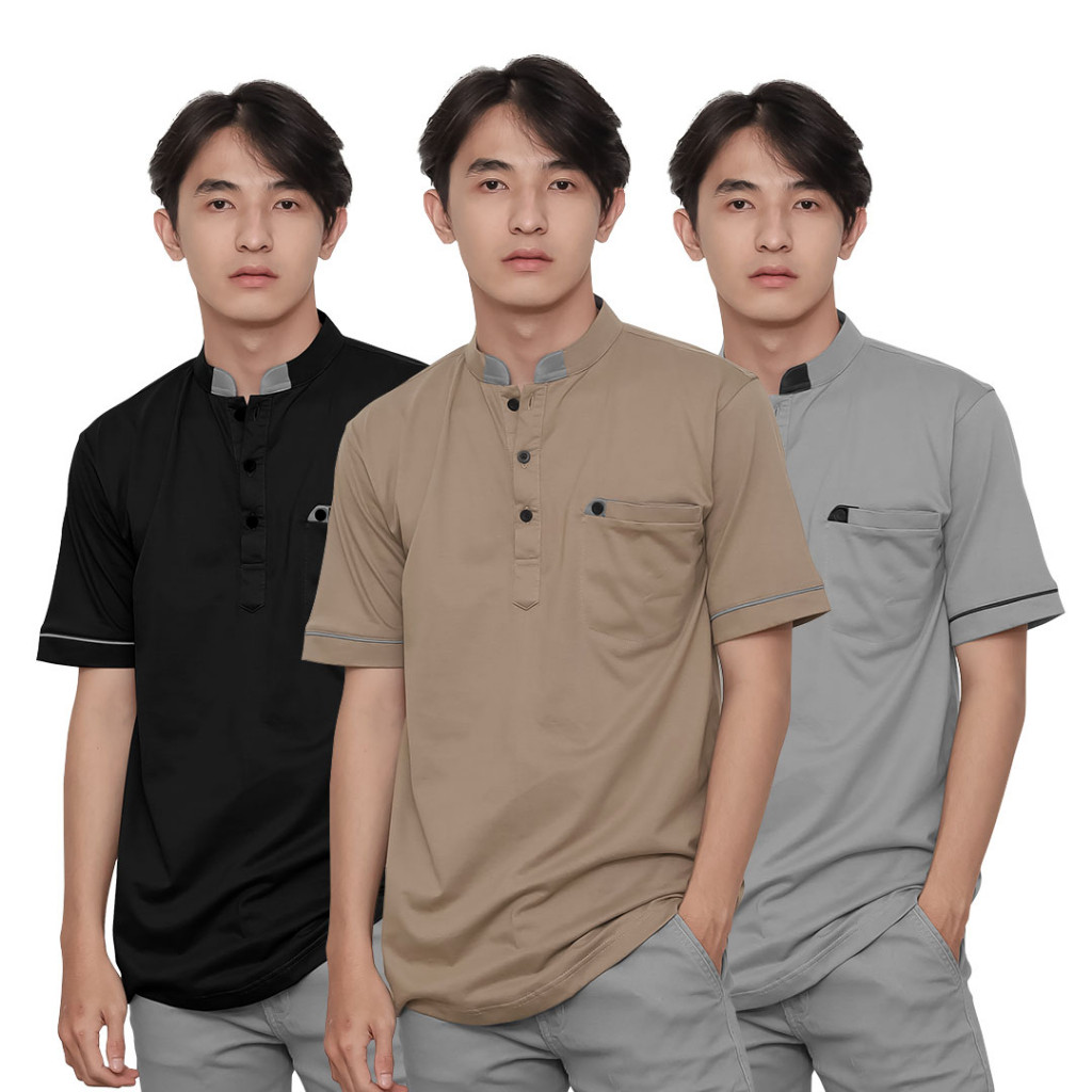 Ereste269 Baju Koko Pria Lengan Pendek