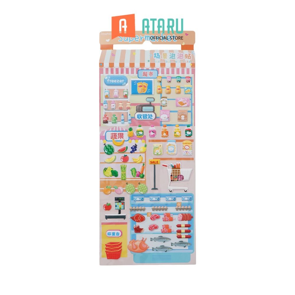 

Ataru Stiker House Suli Mix Shop Design 3D Stiker Dekoratif Lucu Cute Stickers Deco Sticker Pack Journal Book