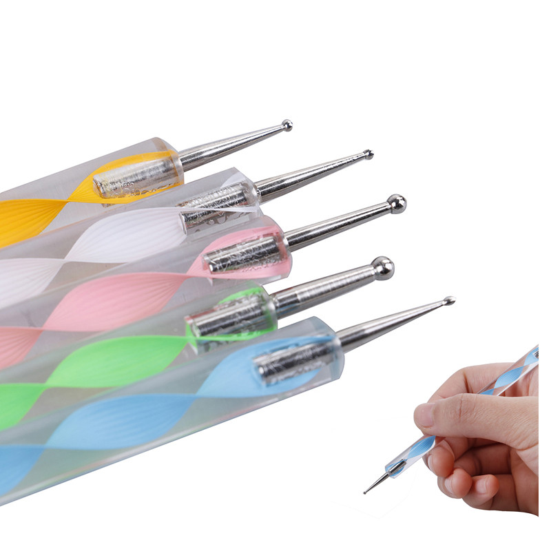 

5Pcs Mandala Dotting Tools Painting Stencils Rocks Template Set Acrylic Rods Ball Stylus Painting Pottery Clay Craft Nail