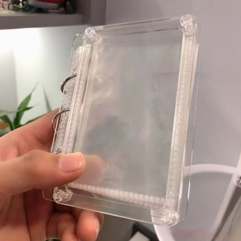 

3Inch Mini Kpop Photocard Binder Book Binding Machine Transparent Acrylic Photo Album Ins Photo Album For Photographs Home Decor