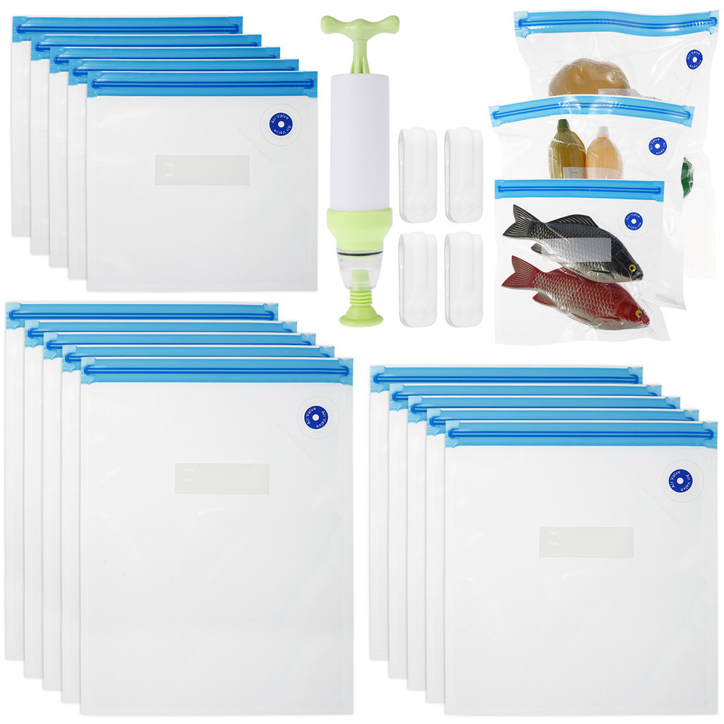 

15Pcs Vacuum Packaging Bags Empty Food Storage Bags for Vacuum Sealer Food Fresh Long Keeping Storage Packaging Bag Kitchen Tool