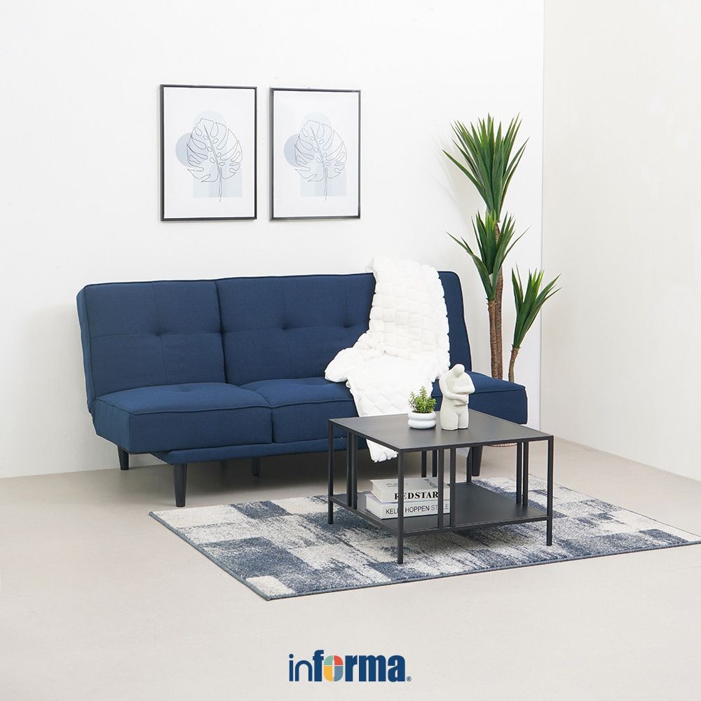 Informa Bleu Sofa Bed Fabric - Biru Tua Tempat Duduk Multifungsi Sofa Tidur 2In1