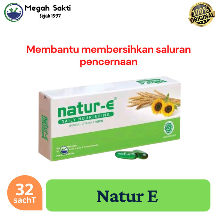 MGS - Natur-E Natural Vitamin E 100 IU Isi 32 Kapsul | Penyubur Kandungan dan Anti aging