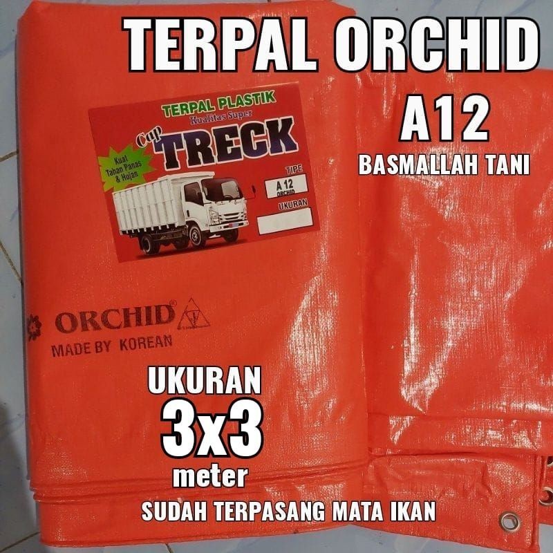 pabrik terpal TERPAL ORCHID A12 UKURAN 3x3 meter merk TRECK Original