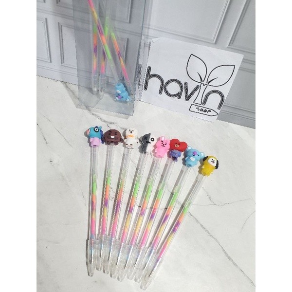 

(12pc) pen gel PELANGI highlighter/pen gel warna/pulpen gel fancy/bolpen lucu PELANGI RAINBOW