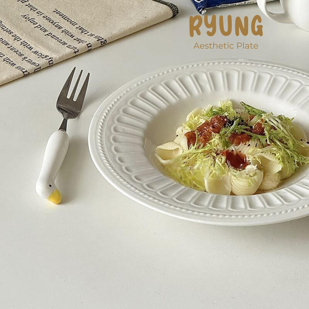 [siggi] RYUNG Korean Aesthetic Plate / Piring Korea Aesthetic / Piring Korea Keramik / Piring Esteti