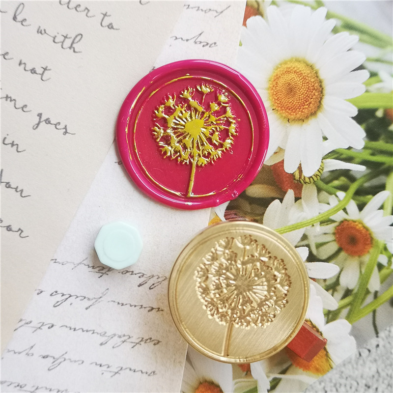 

New dandelion Wax Seal Stamp Dandelion logo design or your custom sealing wax wedding stamp