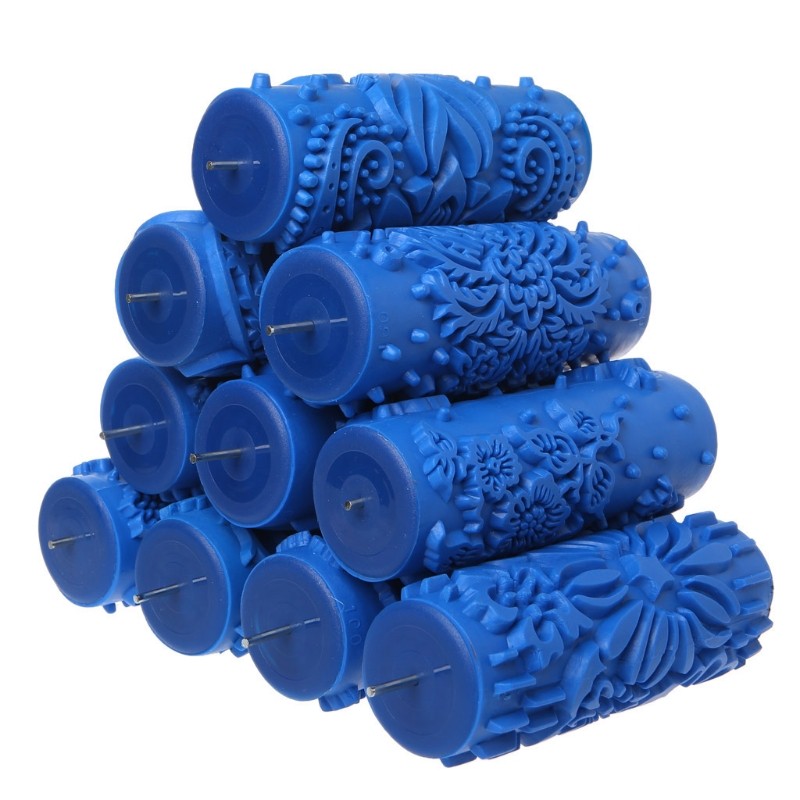 

5" Embossed Paint Roller Sleeve Wall Texture Stencil Brush Pattern Decor 030Y 4XFD