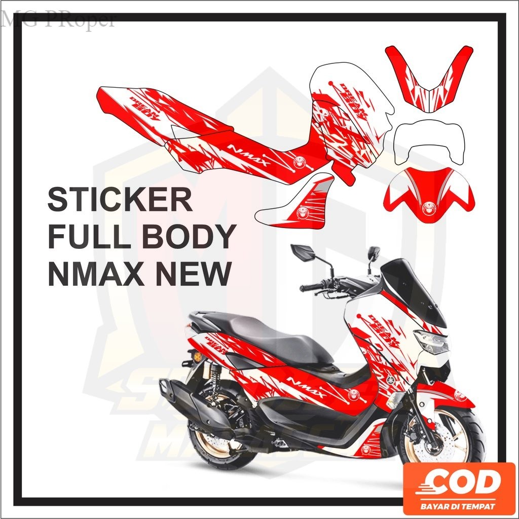 Stiker Striping Decal NMAX 2022 Variasi Aksesoris Emblem YAMAHA All NMAX NEW CONNECTED FullBody