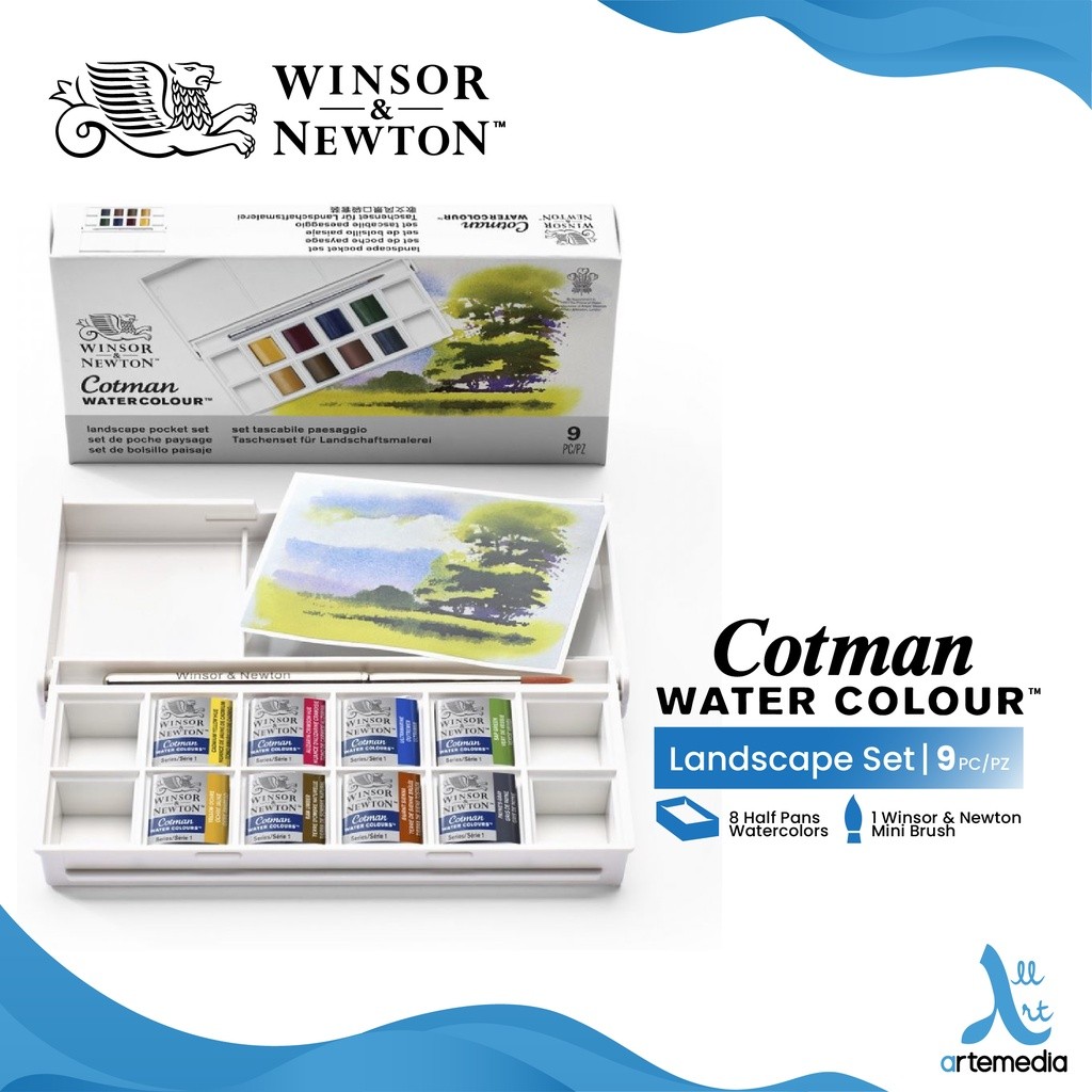 

Gramedia Surabaya - Winsor & Newton Cotman Watercolor 8 Half Pan Pocket Set
