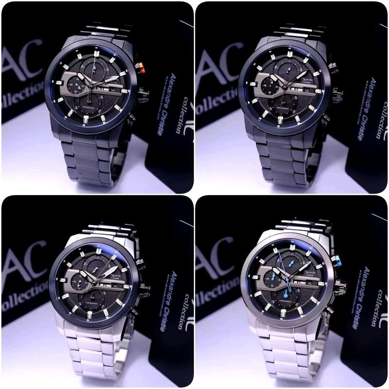 Jam Tangan Pria 6562 Alexandre Christie AC6562 AC 6562 Rantai Original Watches