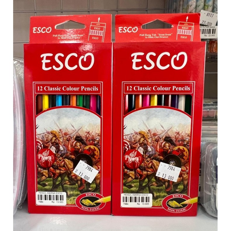 

PENSIL WARNA ESCO 12 WARNA PANJANG CLASSIC