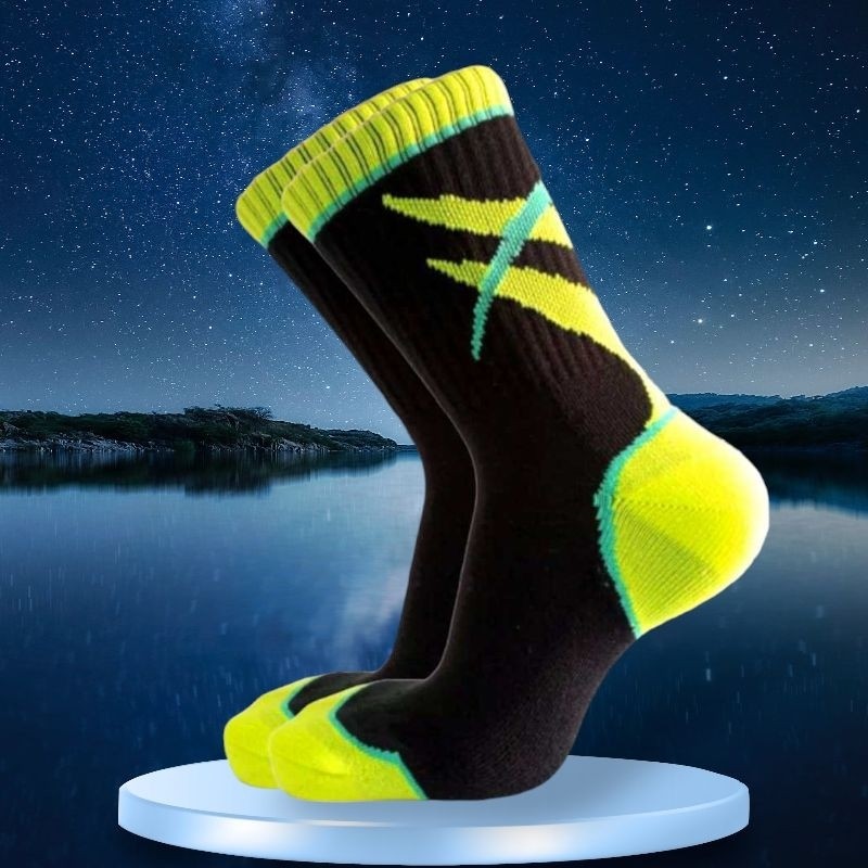 kaos kaki Olahraga Motif ABSTRAK HIJAU STABILO super tebal pria dan wanita dewasa