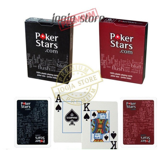 Kartu Remi Poker Stars Game Remi Kartu Poker Remi PVC Waterproof