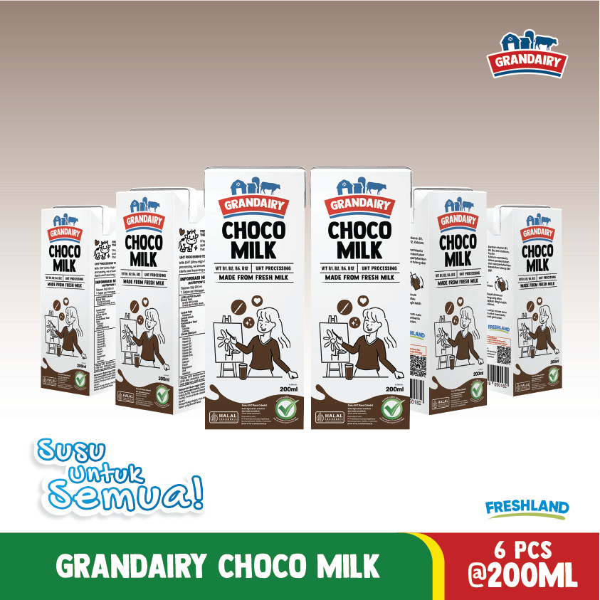 

Bundle 6 - Susu Grandairy UHT Choco Milk 200ML