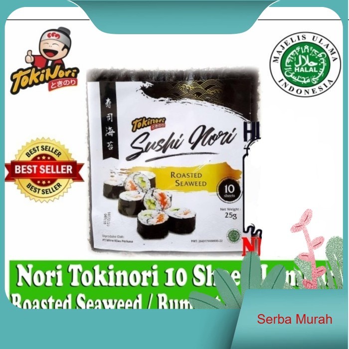 

NORI TOKINORI SUSHI NORI 10 LMBAR ROASTED SEAWEED RUMPUT LAUT PANGGANG