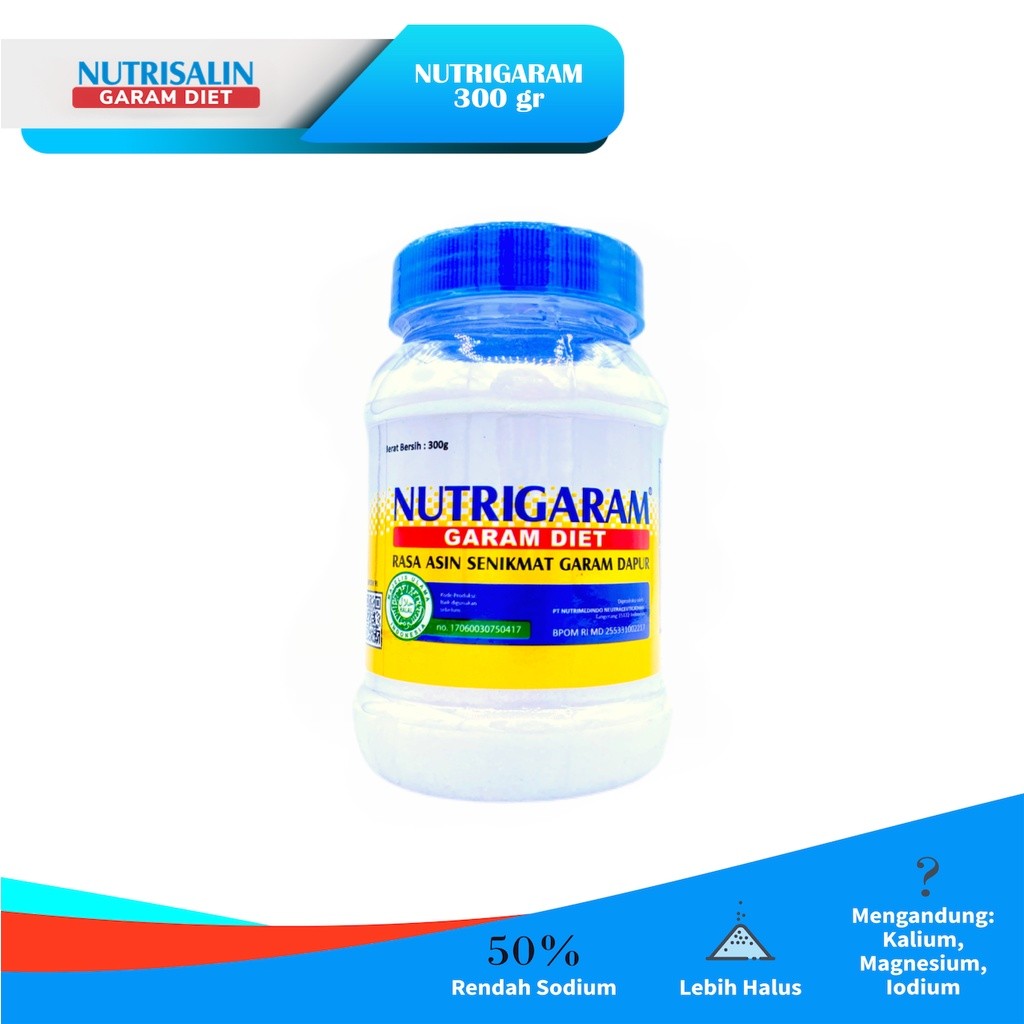 

Nutrisalin - Garam Diet Nutrigaram 300 gram