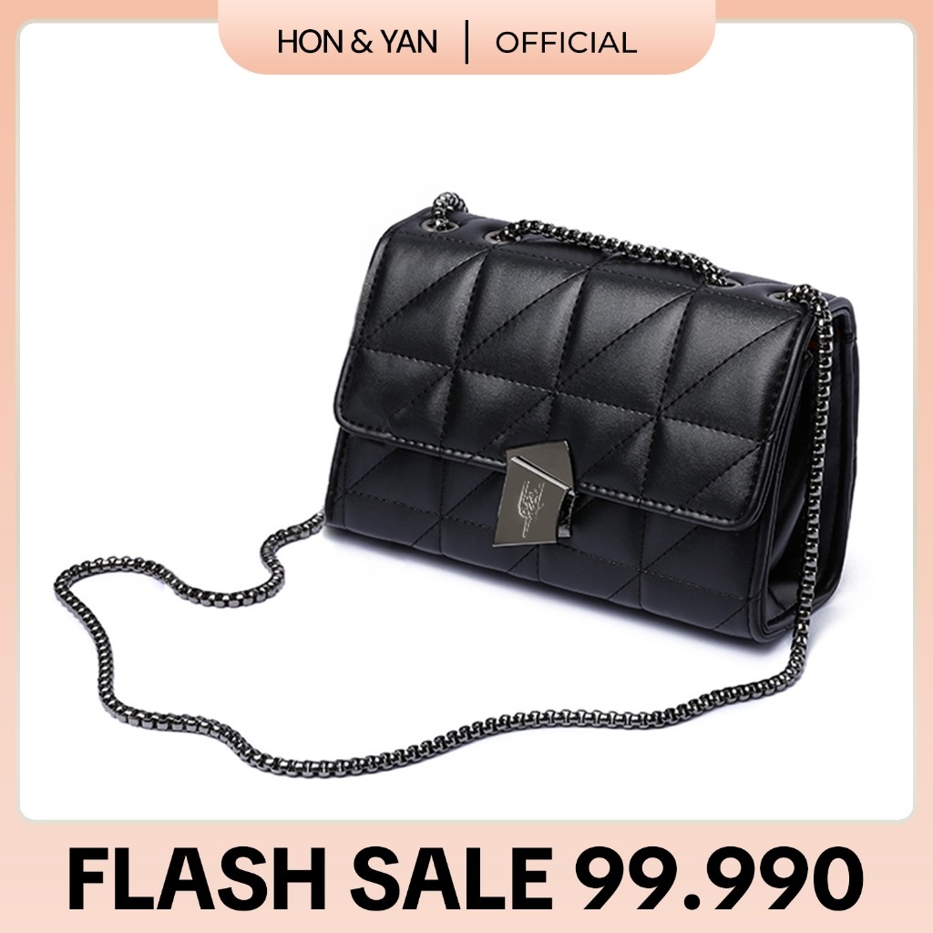 PROMO HONYAN Tas Selempang Wanita Kekinian Branded Hitam Elegant Terbaru Tas Pesta Undangan Kondanga