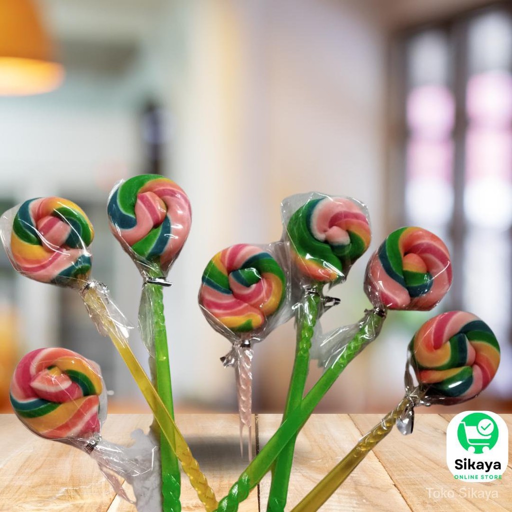 

Permen Lolipop Bulat LOVE SPIRAL 7 Cm PREMIUM