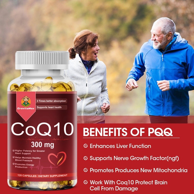 DrevitaMax CoQ10 Suplemen Kesehatan 300 mg Supports Heart Health and Energy Production Relieve fatig