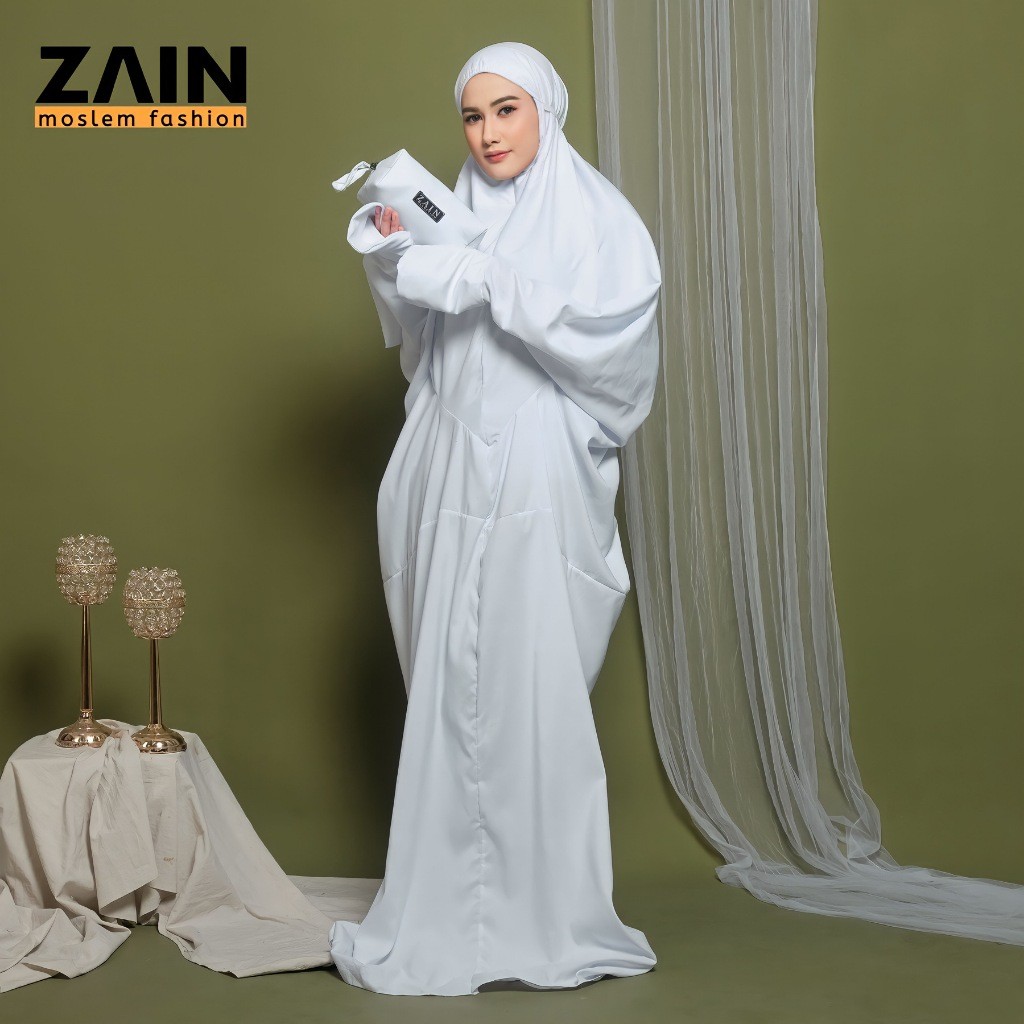 ZAIN - Mukena Terusan Dewasa Katun Polos Series Zain PROMO