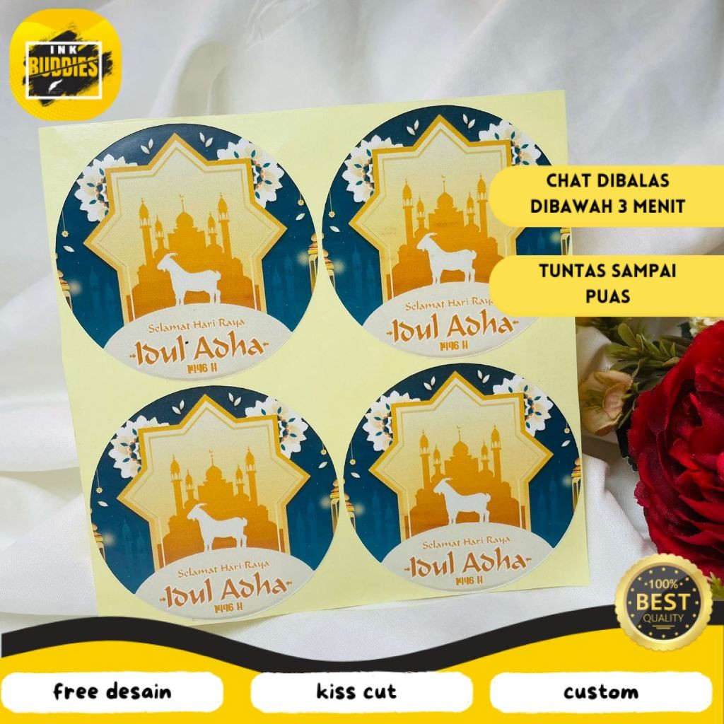 

INB 2-4 Sticker Lebaran Haji Gift Ramadhan Sticker Selamat Hari Raya Idul Adha Free Desain