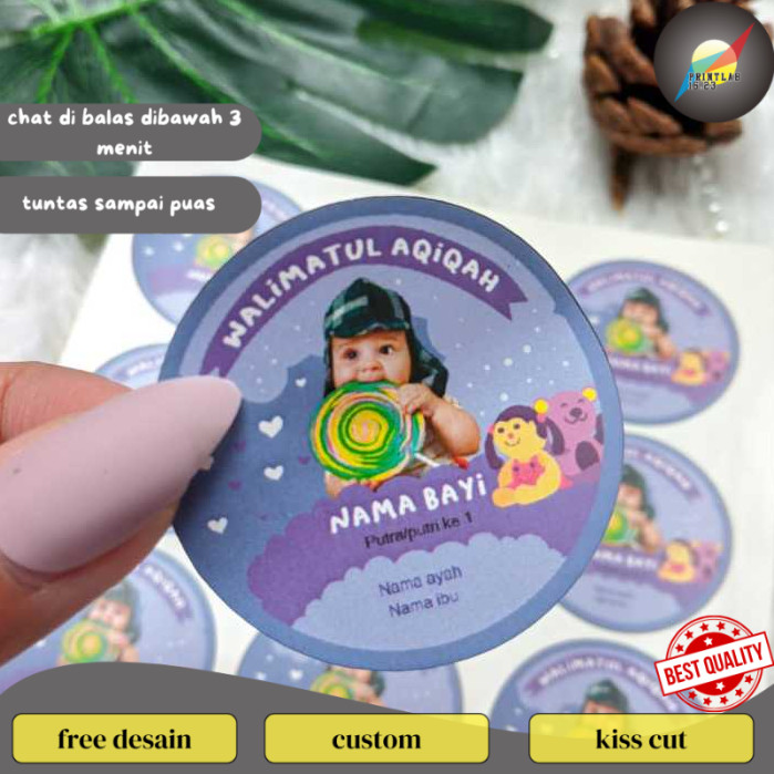 

PrintLab 5-8 Sticker Label Bulat Aqiqah Bayi Sticker Bulat Aqikah Stiker Akikah Anak Chromo