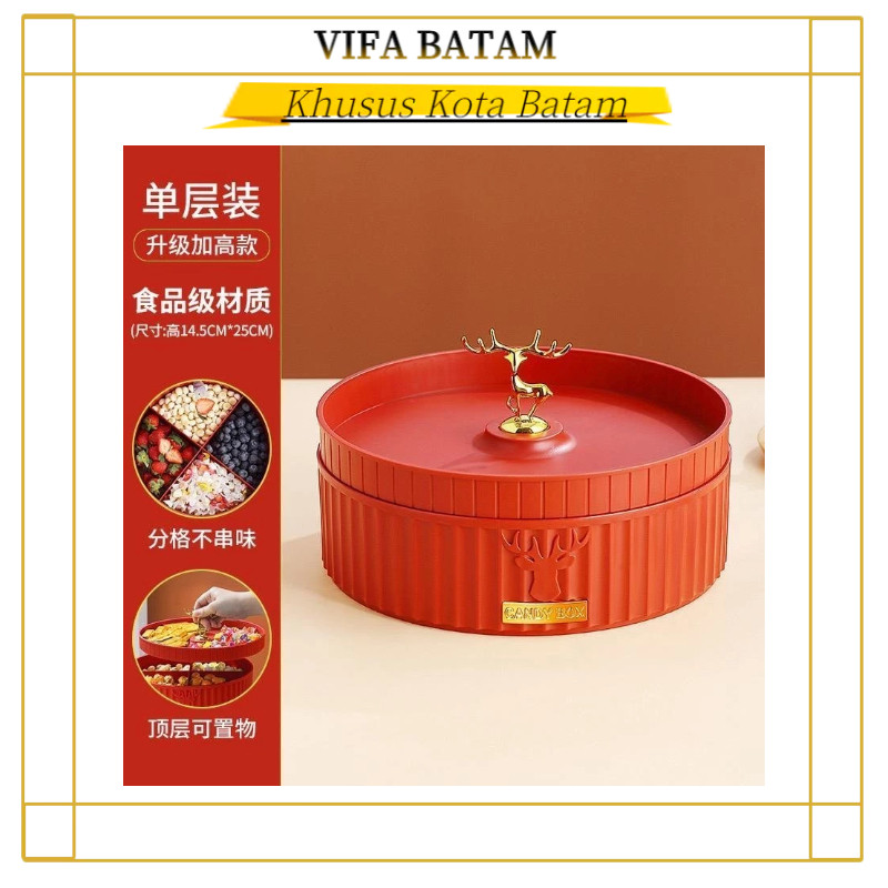 VIFA-BATAM Tempat Snack/Tempat Makanan Ringan/ Kue Kering Motif Rusa