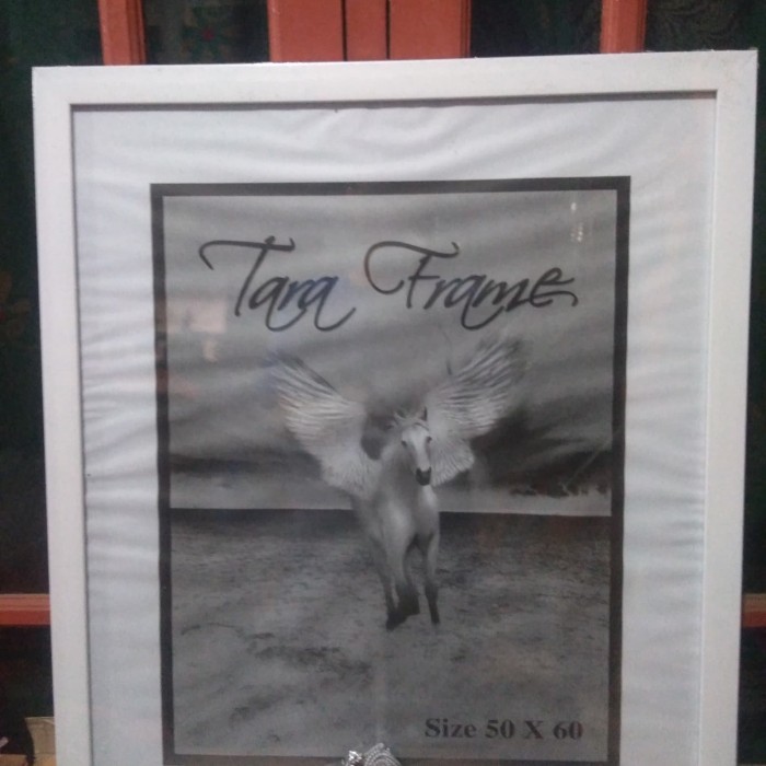 Bingkai foto frame foto figura foto 20R / 24R 50x60cm minimalis - Putih