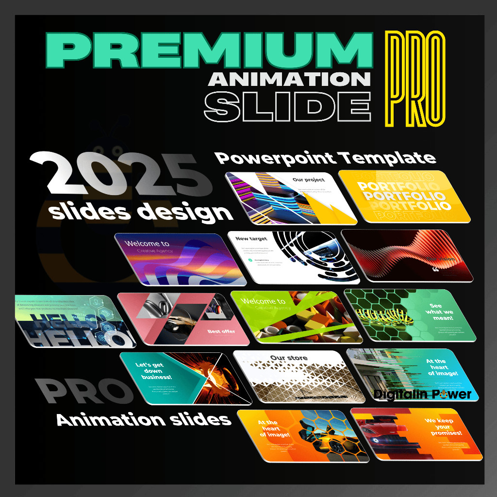 Powerpoint Template Premium PRO Animasi Slide Presentasi Template PPT Seminar Meeting Compro Sempro