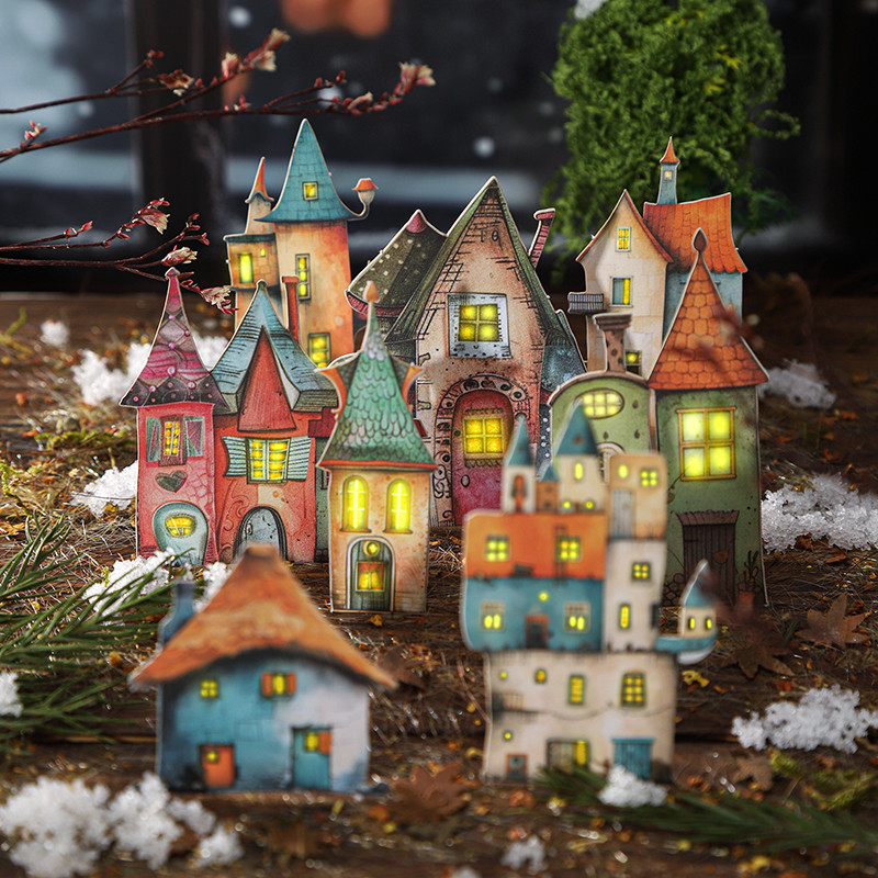 

15 pcs/pack Vintage INS Weird house DIY Decorative Scrapbook supplies Sticker Pack Stickers