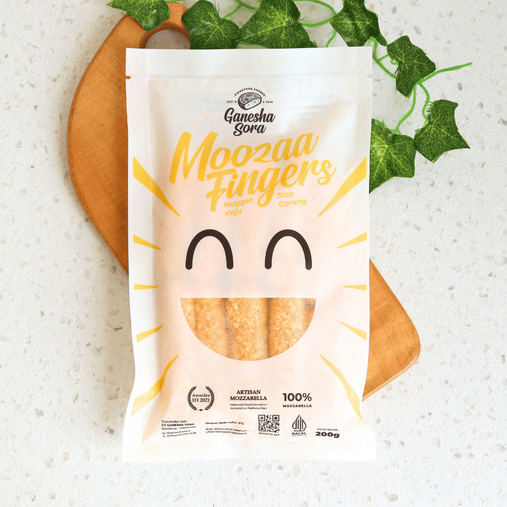 

200g Moozaa Fingers Nugget Keju Siap Goreng Artisan Mozzarella - Ganesha Sora