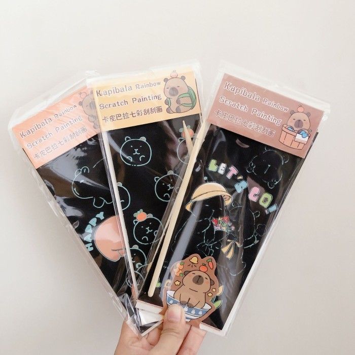 

Magic Scratch / Black Cardboard / Buku Magic Labubu Kuromi Capybara