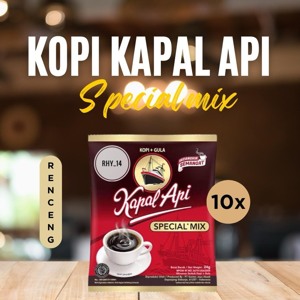 

KOPI KAPAL API SPECIAL MIX 23gr RENCENG ( ISI 10 ) PROMO !!! KOPI INSTAN