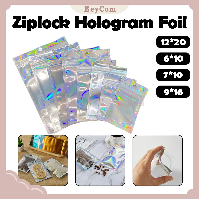 

Ziplock Hologram Foil/Platik Klip Kemasan Aksesoris