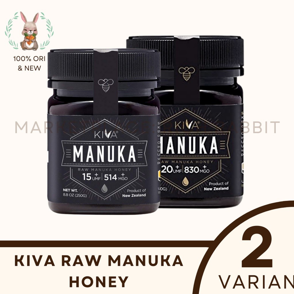 

Kiva Manuka Raw Honey Umf 15 15+ 20 20+ 10 10+ Madu New Zealand 8.8 oz Rich Rabbit 100% ORI