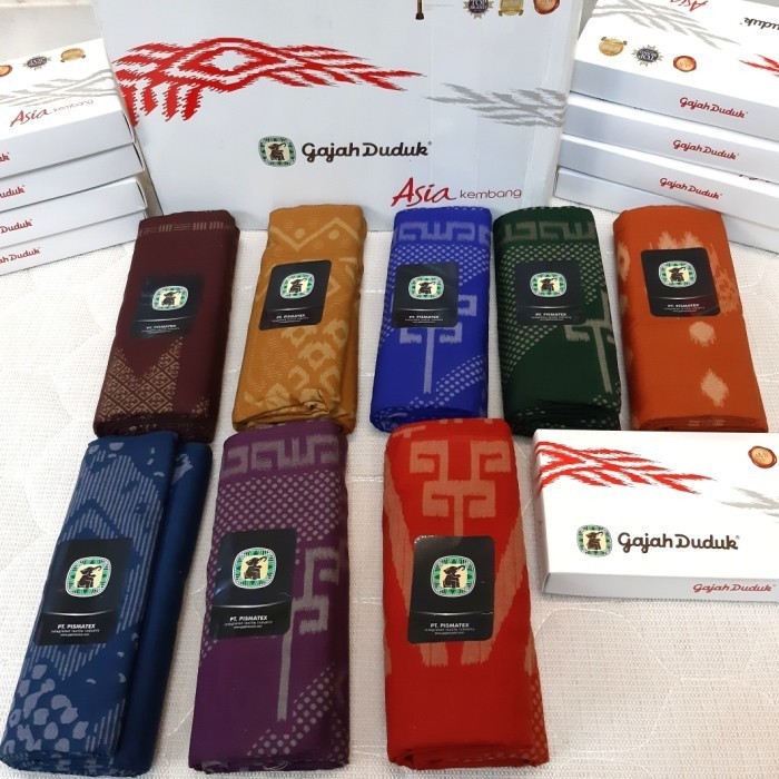 10 PCS - Grosir SARUNG GAJAH DUDUK ASIA NUSANTARA SERI KEMBANG KODIAN MURAH BLACK SERIES SERI WARNA