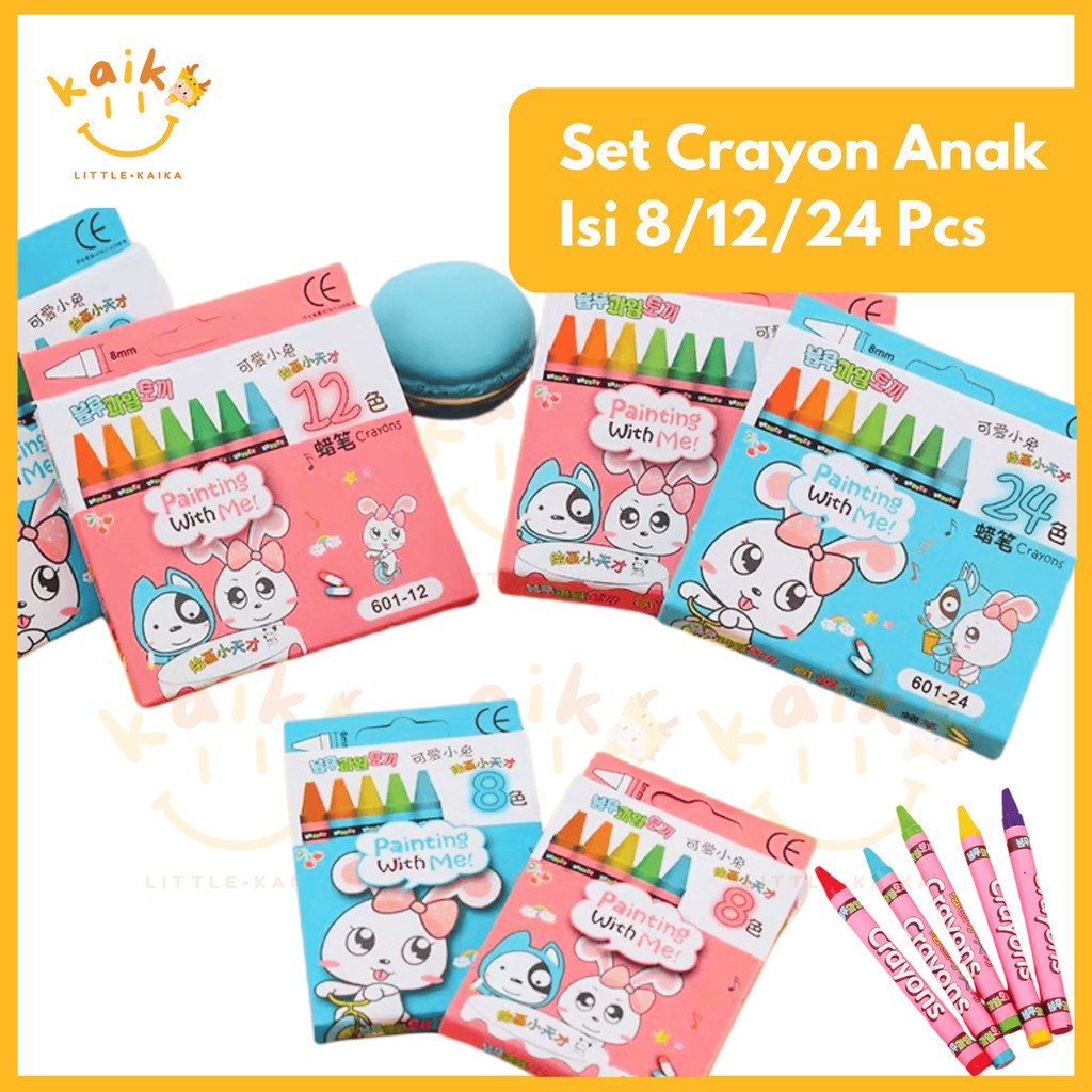 

LITTLE KAIKA | AT30 Set Krayon Sekolah Anak 8 Warna / Krayon 12 warna / Krayon 24 Warna Tiga Crayon Grafiti Mewarnai Anak-Anak Lucu Murah Hemat / Pensil Warna Anak Sekolah