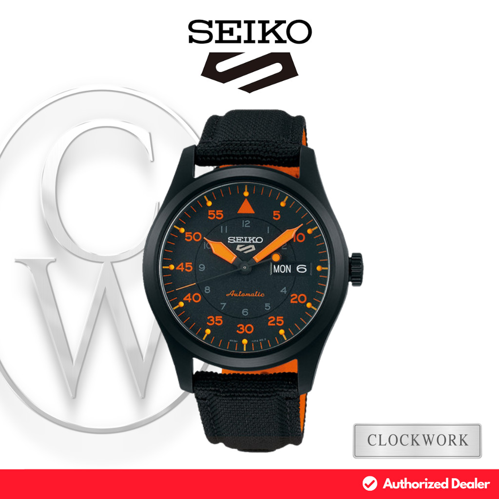 Jam Tangan Pria Seiko 5 Sports SRPH33K1 Kanvas Nilon Casual Automatic Military Field Street Style Hi