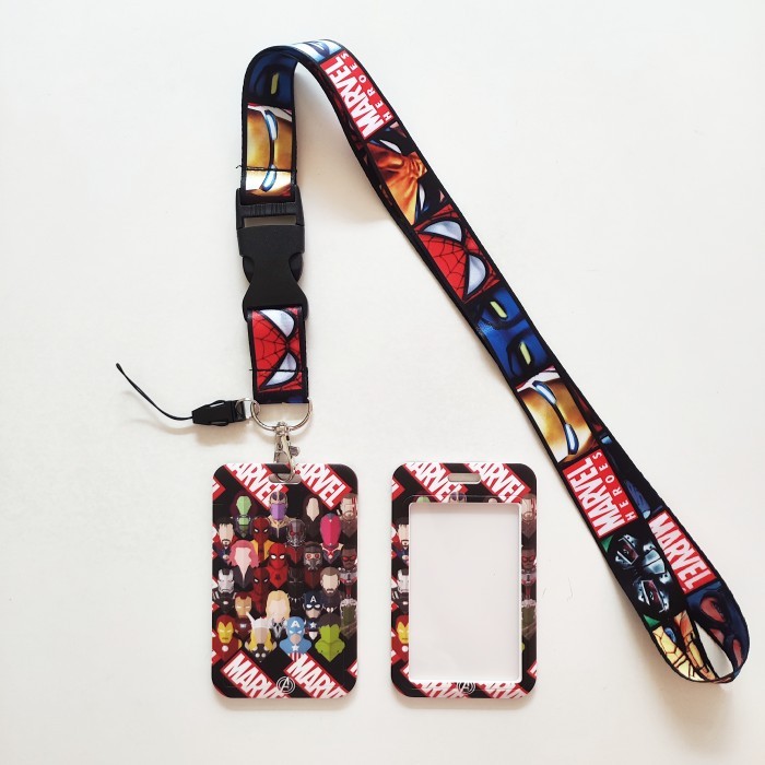

[[New Collection]] ID Card Holder Name Tag Lanyard / Kalung Kartu Superhero Marvel - Marvel