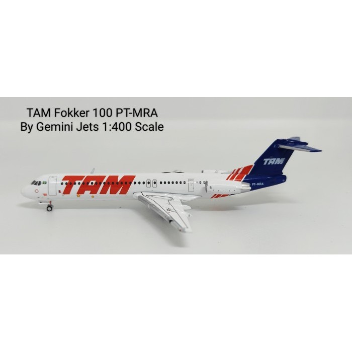 Miniatur Pesawat Terbang TAM Fokker 100 PT-MRA  Gemini Jets 1:400 Diecast Aircraft