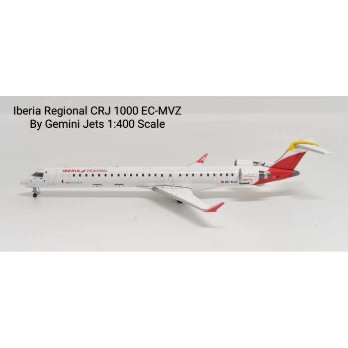 Miniatur Pesawat Terbang Iberia Regional CRJ1000 EC-MVZ  Gemini Jets 1:400 Diecast Aircraft