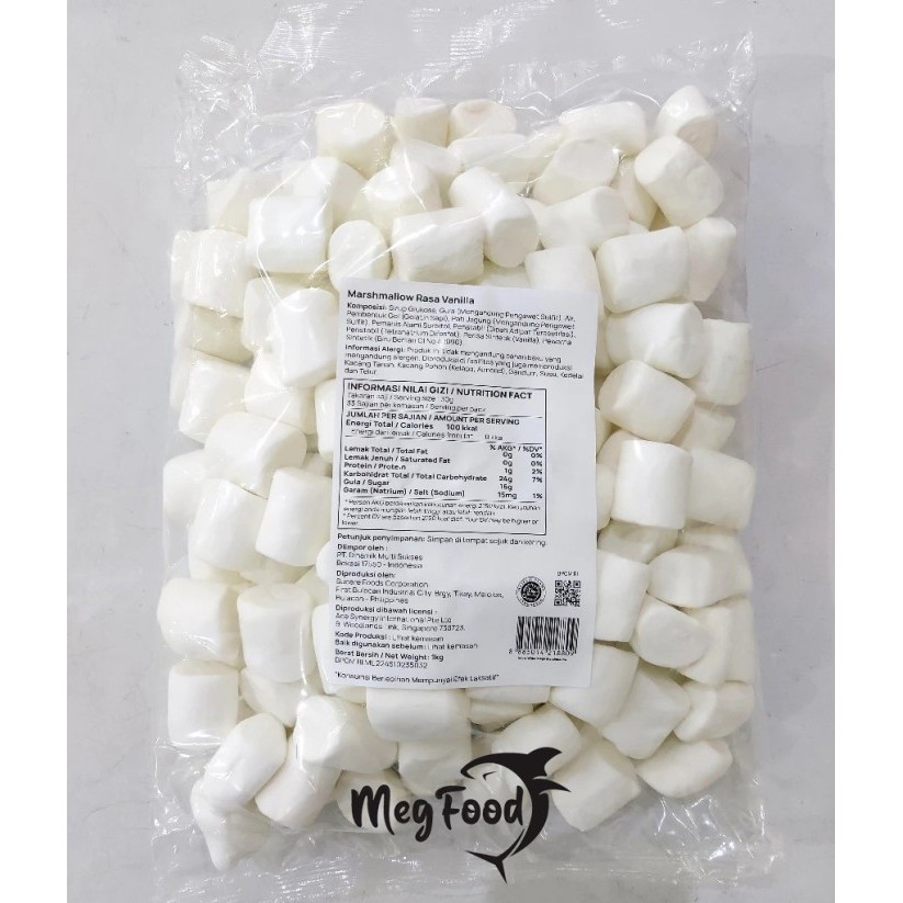 

Corniche Snow White Mega Marshmallow / Big Marshmallow 1 Kg