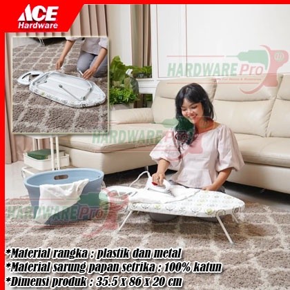 SHAFFSHOP Meja Setrika Lipat Meja Setrika Duduk Putih Stora Ace Hardware