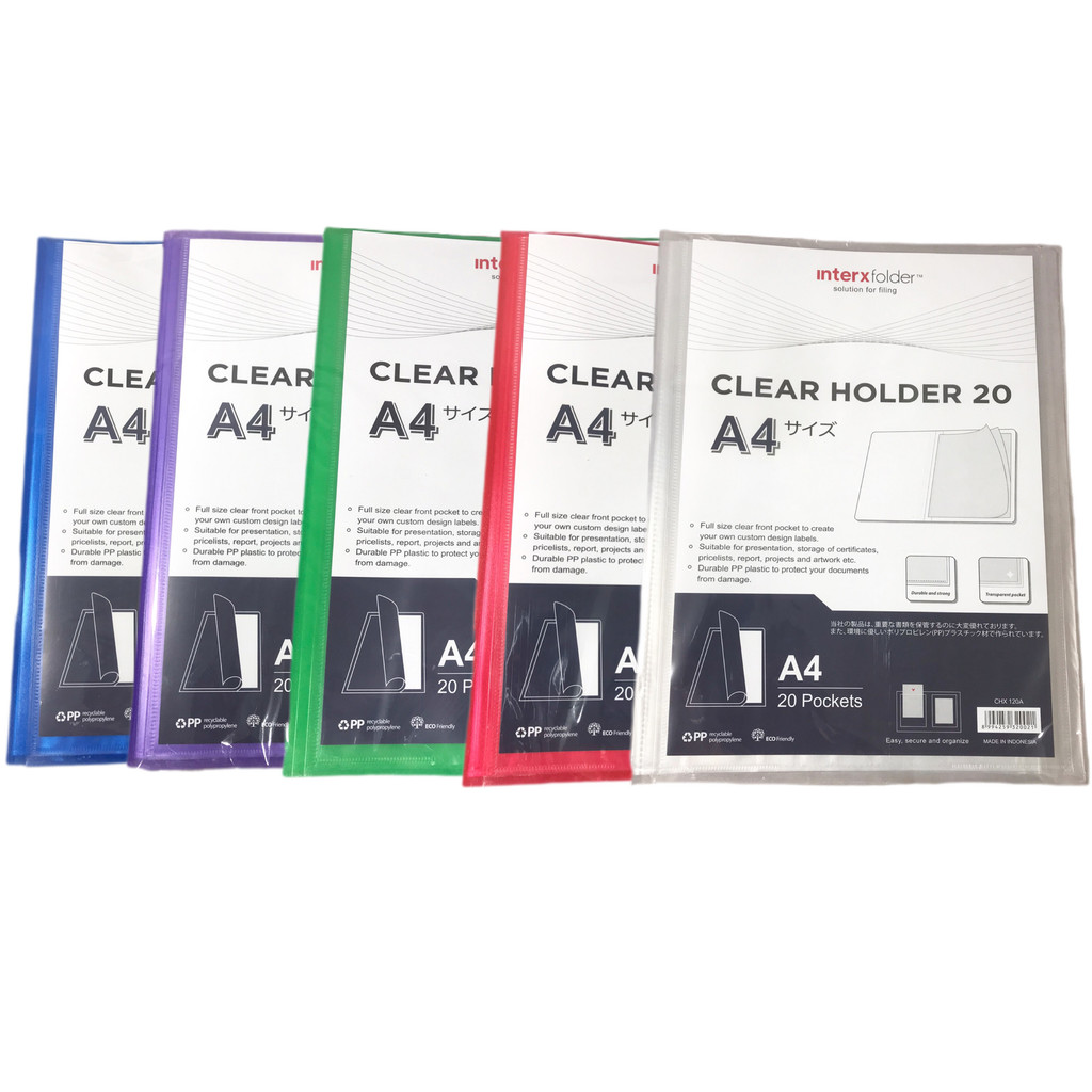 

InterXFolder - Dokumen Clear Holder isi 20 Pocket A4 - PCS